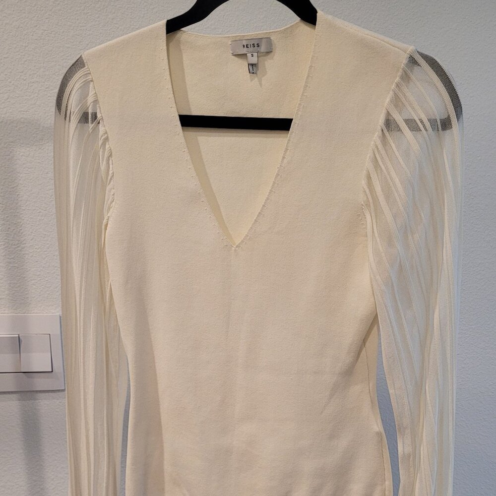 Sheer Sleeve Top by Reiss